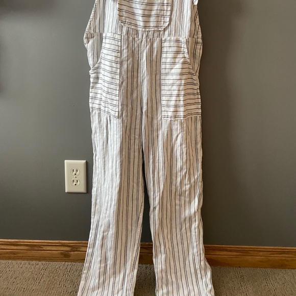 White Striped Overalls - Picture 4 of 4